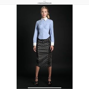 Inearnest Byron Lars Oxford Stripe Boob Button Down